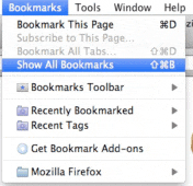 Open the Bookmark Manager