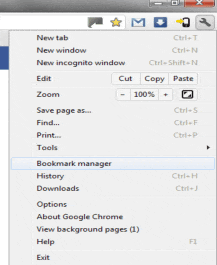Open your Bookmark Manager